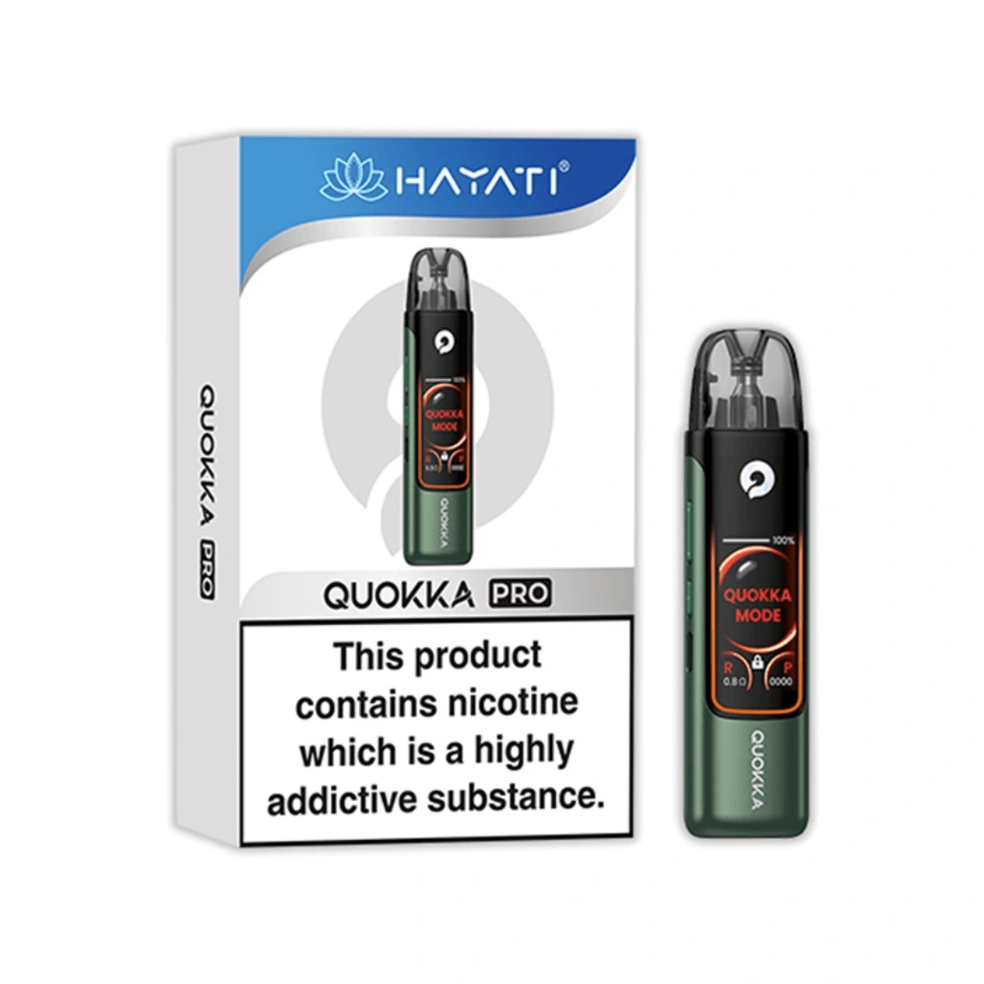 Hayati Quokka Pro Refillable Vape Kit - Eliquid Base - Moss Green