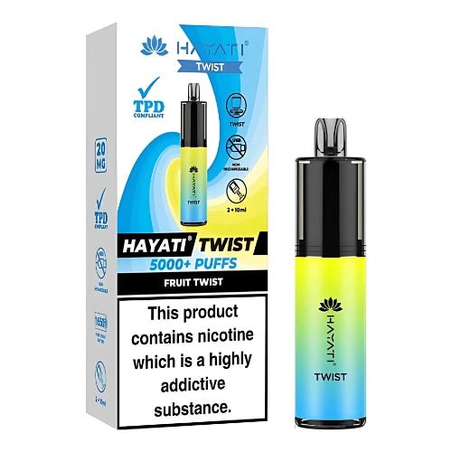 Hayati Twist 5000 Disposable Vape Device Pack Of 5 - Eliquid Base - Fresh Mint