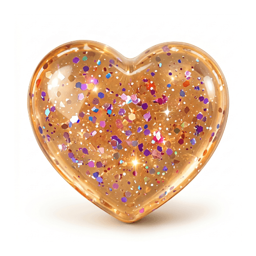 Heart Diamond Squishy Toy Glitter Sensory Stress Relief Squeeze Heart - Vapewholesalesupplier