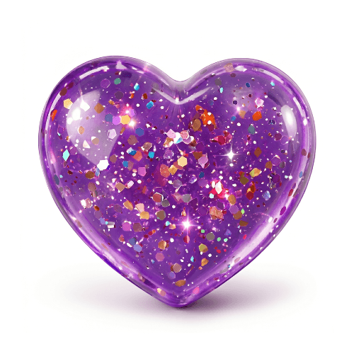 Heart Diamond Squishy Toy Glitter Sensory Stress Relief Squeeze Heart - Vapewholesalesupplier
