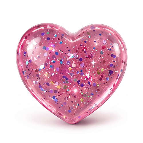 Heart Diamond Squishy Toy Glitter Sensory Stress Relief Squeeze Heart - Vapewholesalesupplier