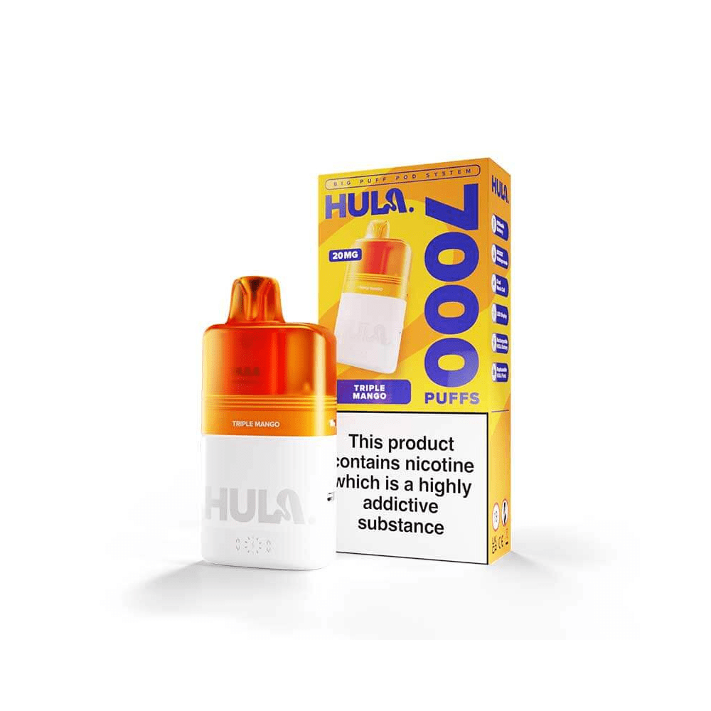 Hula 7000 Prefilled Pod Vape Kit - Eliquid Base - Triple Mango