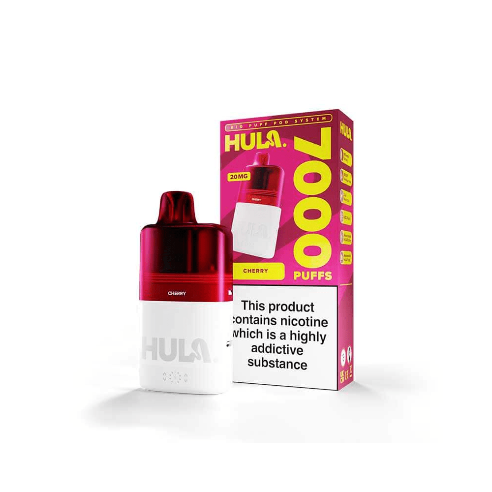 Hula 7000 Prefilled Pod Vape Kit - Eliquid Base - Cherry
