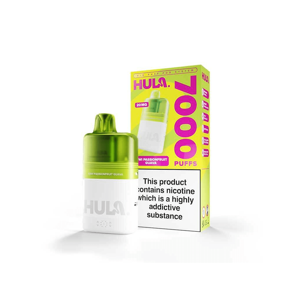 Hula 7000 Prefilled Pod Vape Kit - Eliquid Base - Kiwi Passion Fruit Guava