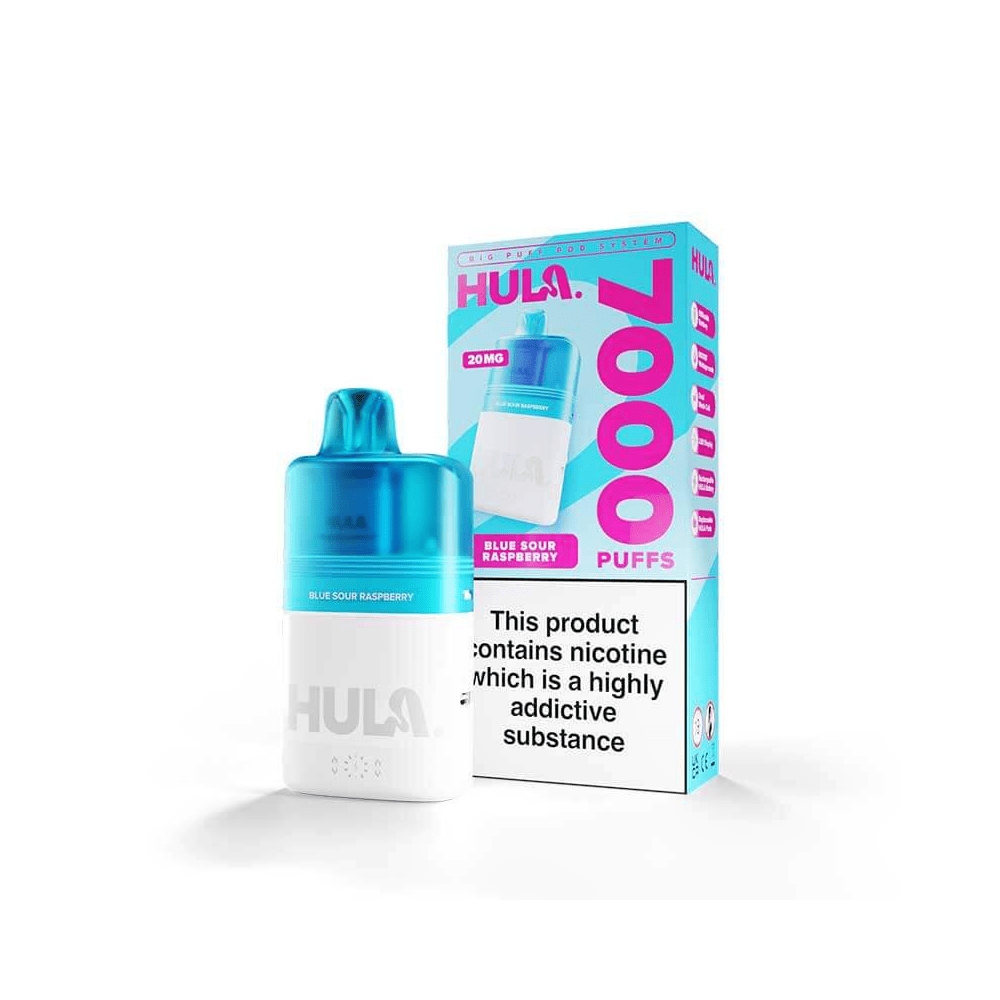 Hula 7000 Prefilled Pod Vape Kit - Eliquid Base - Blue Sour Raspberry