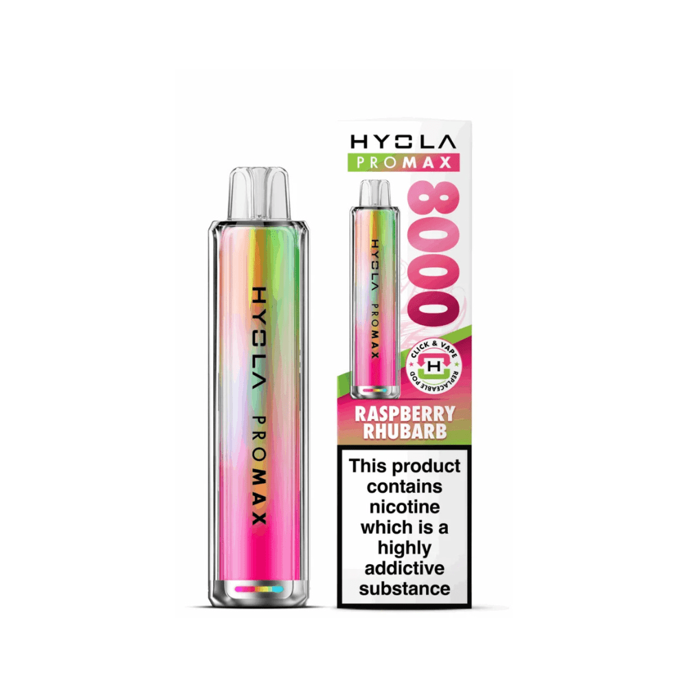 Hyola Pro Max 8000 Prefilled Pod Vape Kit - Eliquid Base - Raspberry Rhubarb
