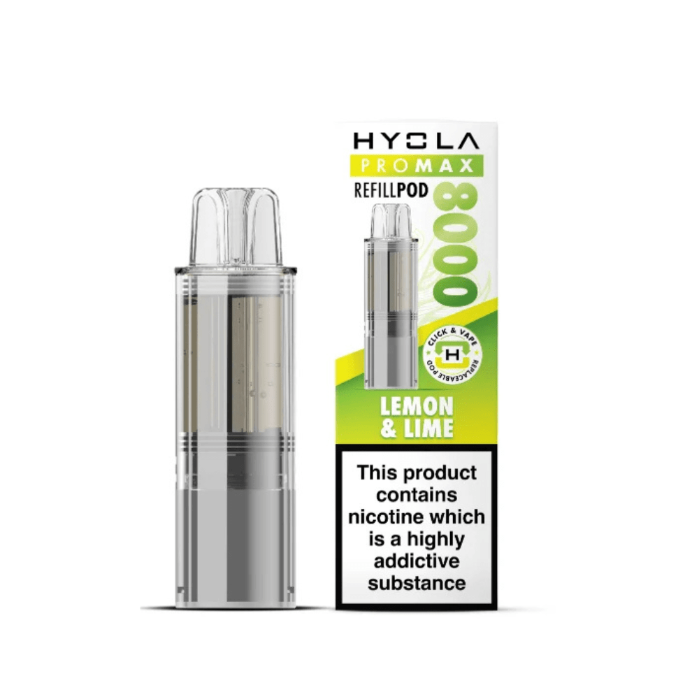 Hyola Pro Max 8000 Prefilled Replacement Pods - Eliquid Base - Lemon and Lime