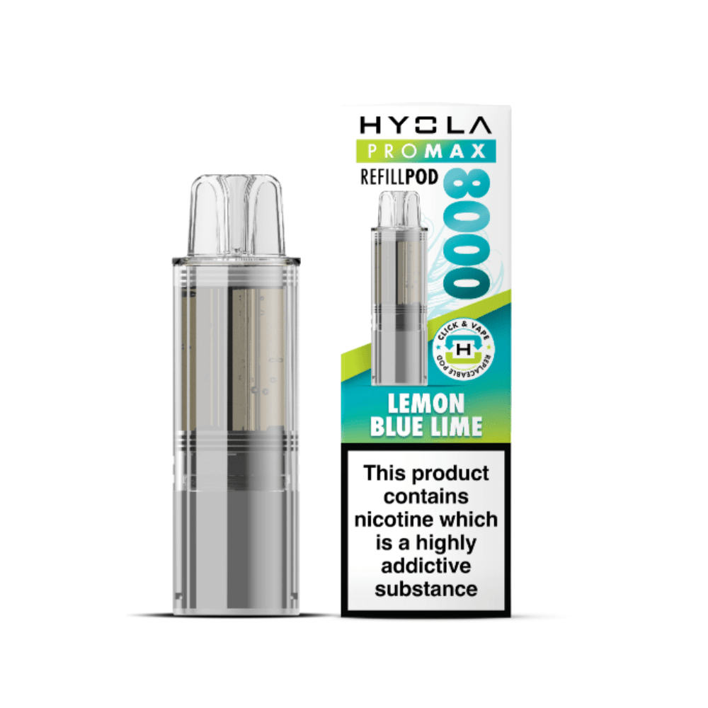 Hyola Pro Max 8000 Prefilled Replacement Pods - Eliquid Base - Lemon Blue Lime