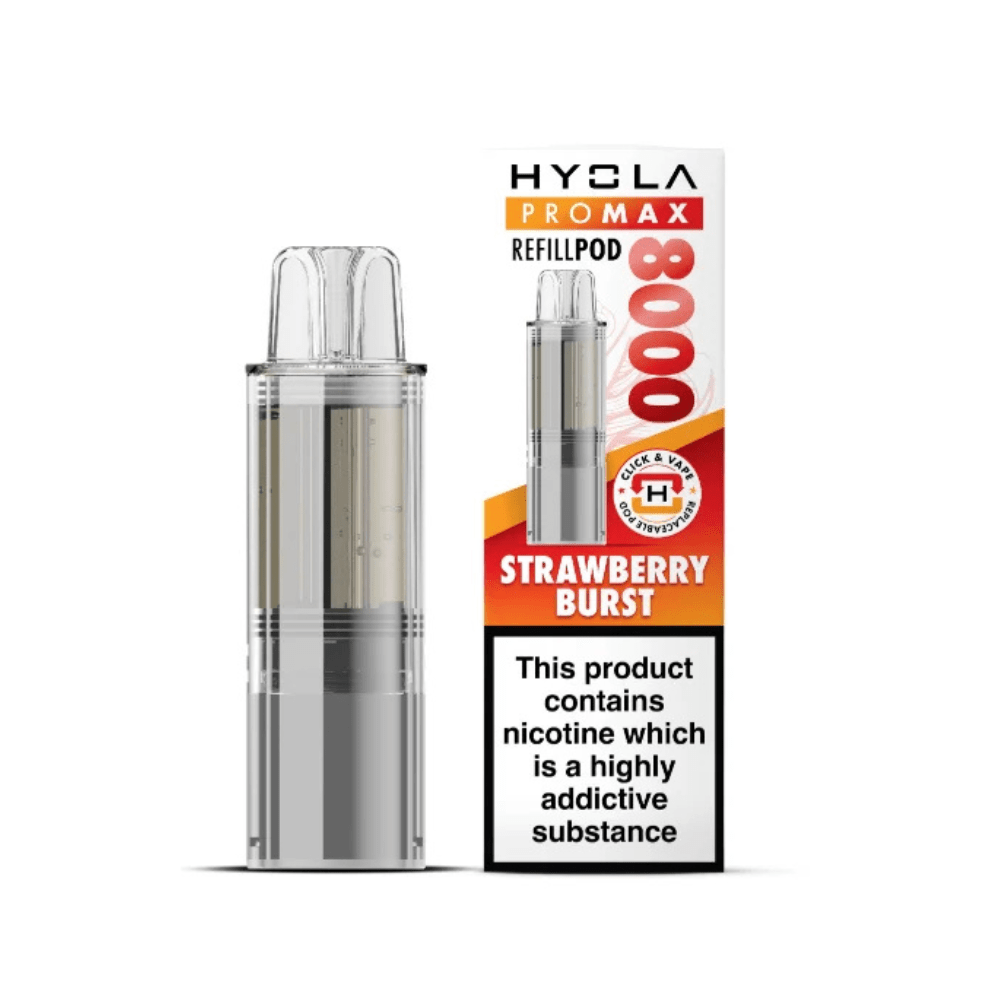 Hyola Pro Max 8000 Prefilled Replacement Pods - Eliquid Base - Strawberry Burst
