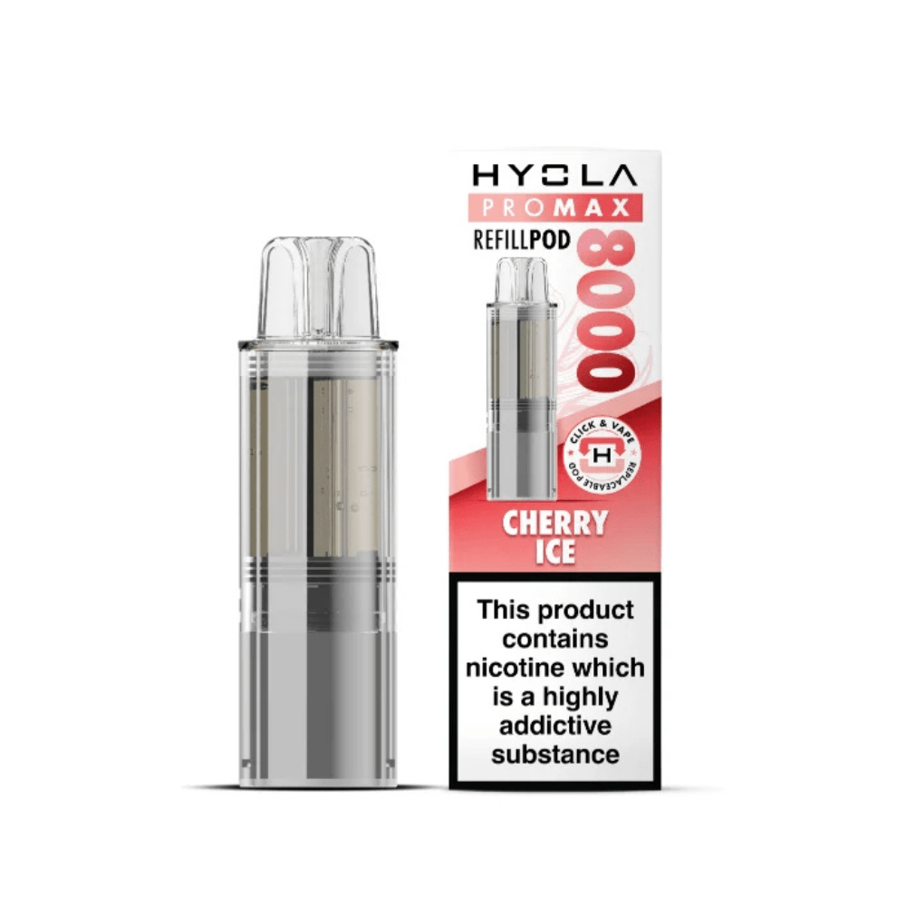 Hyola Pro Max 8000 Prefilled Replacement Pods - Eliquid Base - Cherry Ice