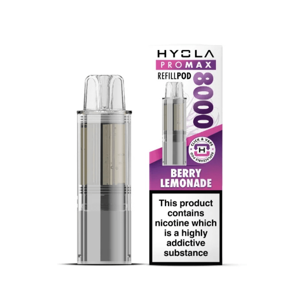 Hyola Pro Max 8000 Prefilled Replacement Pods - Eliquid Base - Berry Lemonade