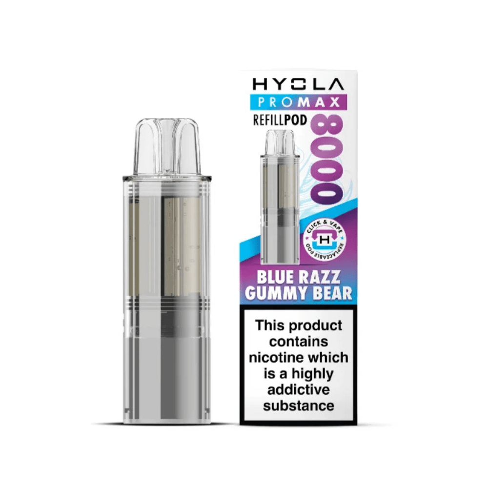 Hyola Pro Max 8000 Prefilled Replacement Pods - Eliquid Base - Blue Razz Gummy Bear