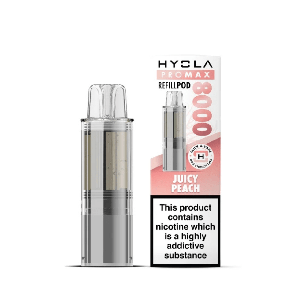 Hyola Pro Max 8000 Prefilled Replacement Pods - Eliquid Base - Juicy Peach