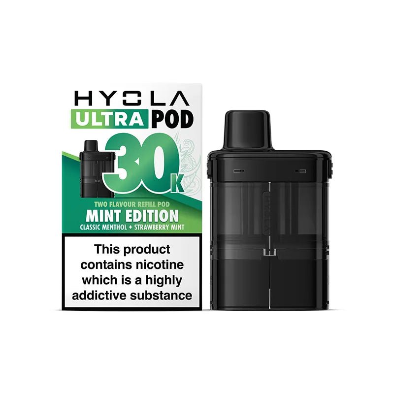 Hyola Ultra 30K Pre - Filled Pods - Eliquid Base - Mint Edition