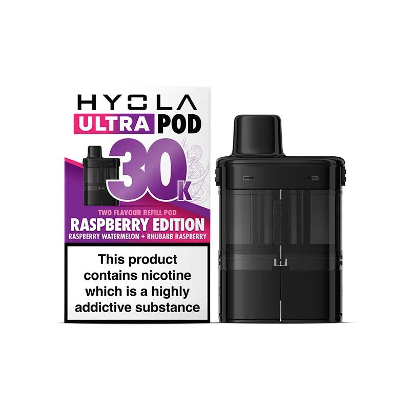 Hyola Ultra 30K Pre - Filled Pods - Eliquid Base - Raspberry Edition