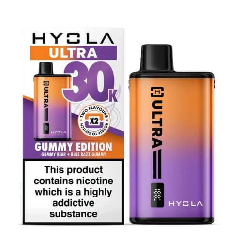 Hyola Ultra 30k Prefilled Pod Vape Kit - Box of 5 - Eliquid Base - Gummy Edition
