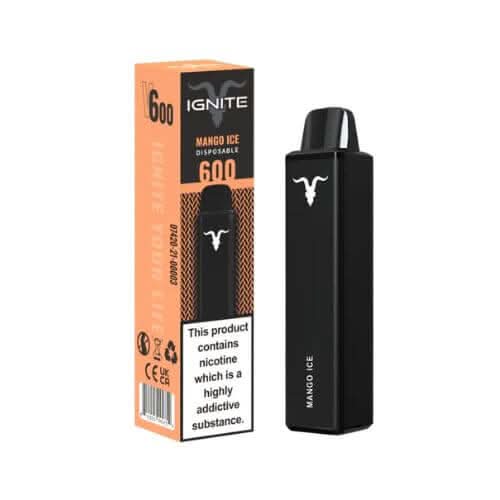 Ignite V600 Disposable Vape Device - Eliquid Base - Mango Ice