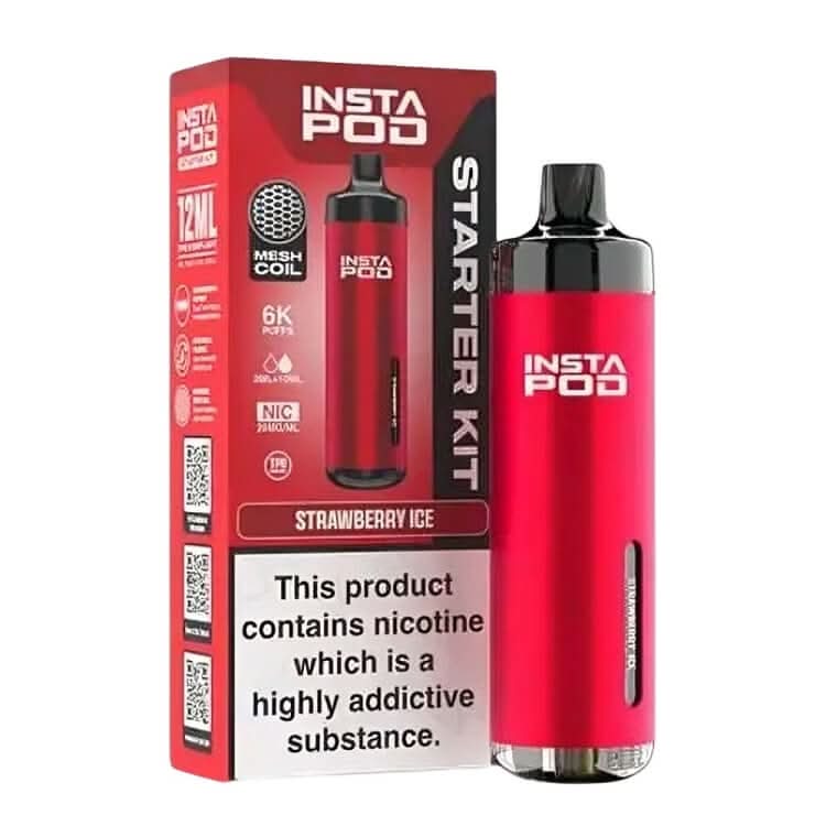 Instapod 6000 Prefilled Pod Vape Kit - Strawberry Ice