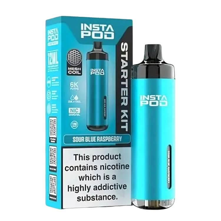 Instapod 6000 Prefilled Pod Vape Kit - Sour Blue Raspberry
