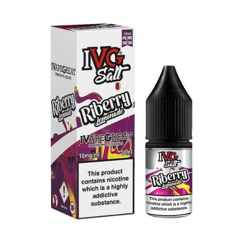 IVG 10ml Nic Salt E - Liquid - Pack of 10 - Eliquid Base - Apple Berry Crumble