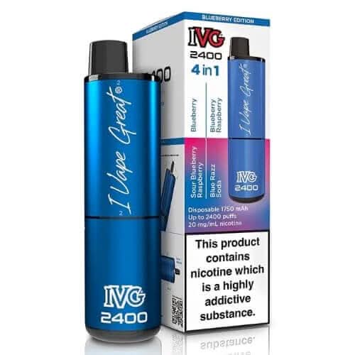 IVG 2400 Disposable Vape Device  - Blueberry Edition