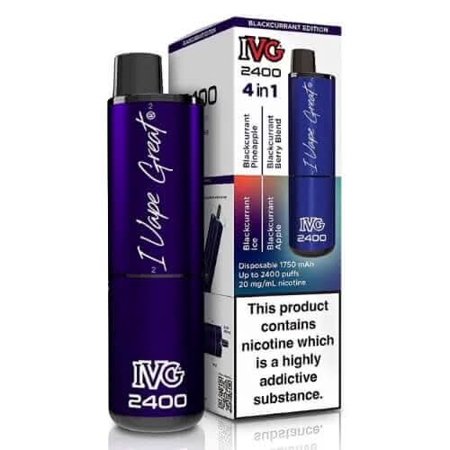 IVG 2400 Disposable Vape Device  - Blackcurrant Edition