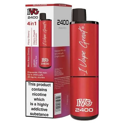 IVG 2400 Disposable Vape Device  - Cherry Edition