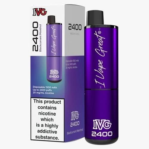 IVG 2400 Disposable Vape Device  - Blackcurrant Menthol