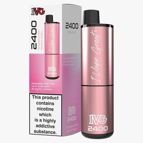 IVG 2400 Disposable Vape Device  - Strawberry Mint Menthol Mojito