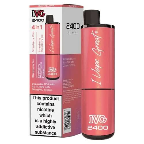 IVG 2400 Disposable Vape Device  - Strawberry Edition