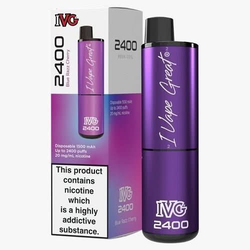 IVG 2400 Disposable Vape Device  - Blue Razz Cherry
