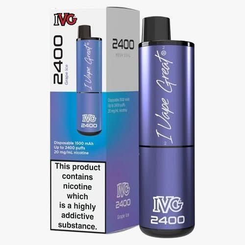 IVG 2400 Disposable Vape Device  - Grape Ice