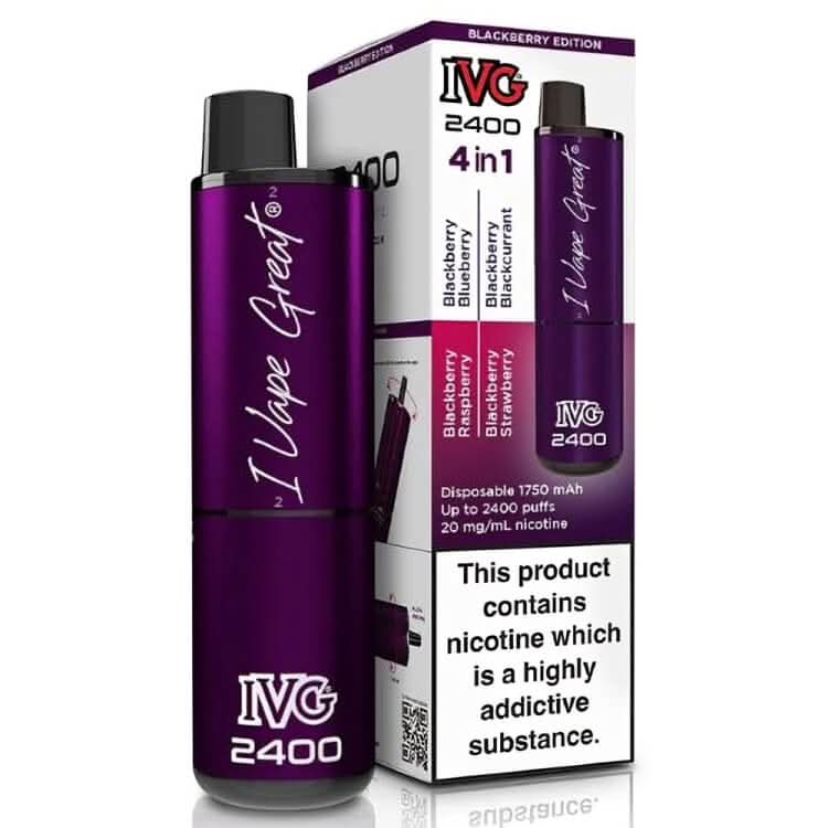 IVG 2400 Disposable Vape Device  - Blackberry Edition