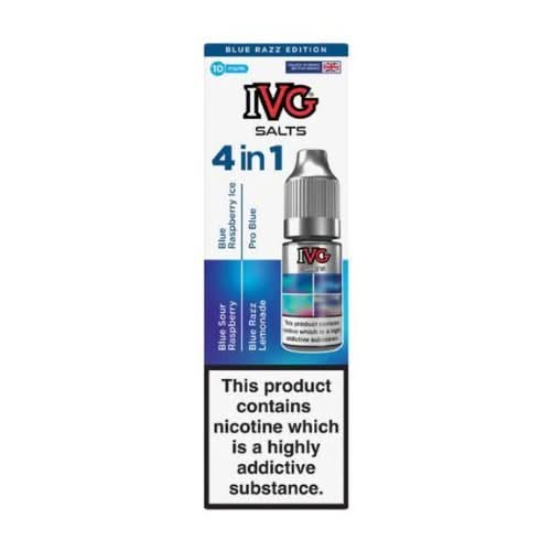 IVG 4 in 1 Special Edition Nic Salt E-Liquid - Pack Of 5 - Blue Razz Edition