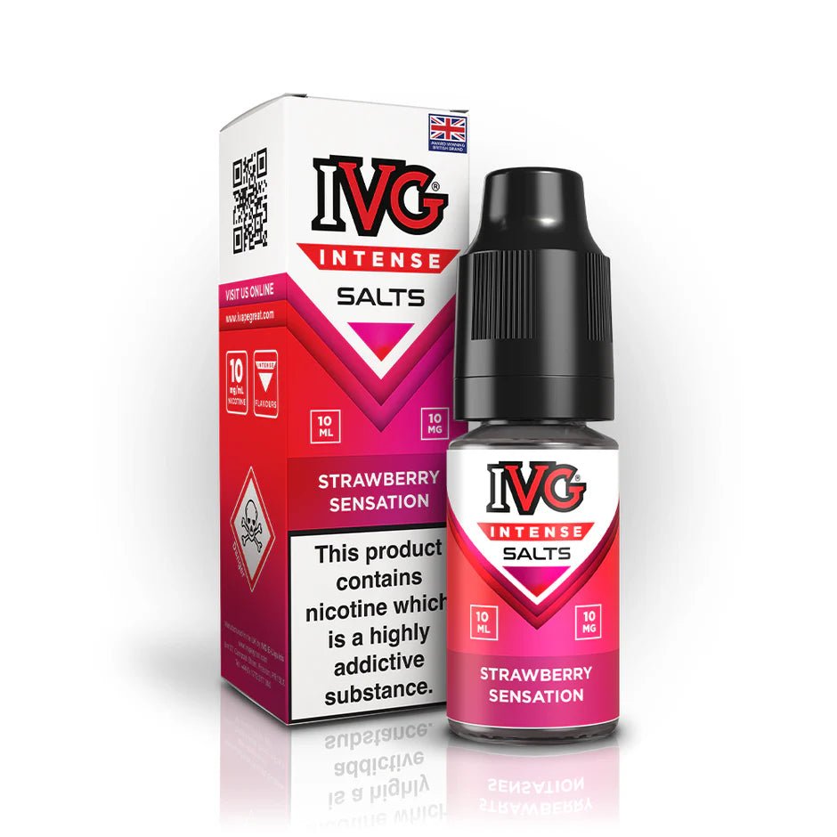 IVG Intense Nic Salts | Box of 10 - Eliquid Base - Strawberry Sensation
