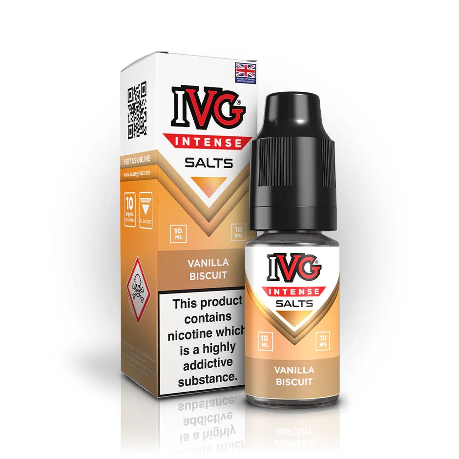 IVG Intense Nic Salts | Box of 10 - Eliquid Base - Vanilla Biscuit