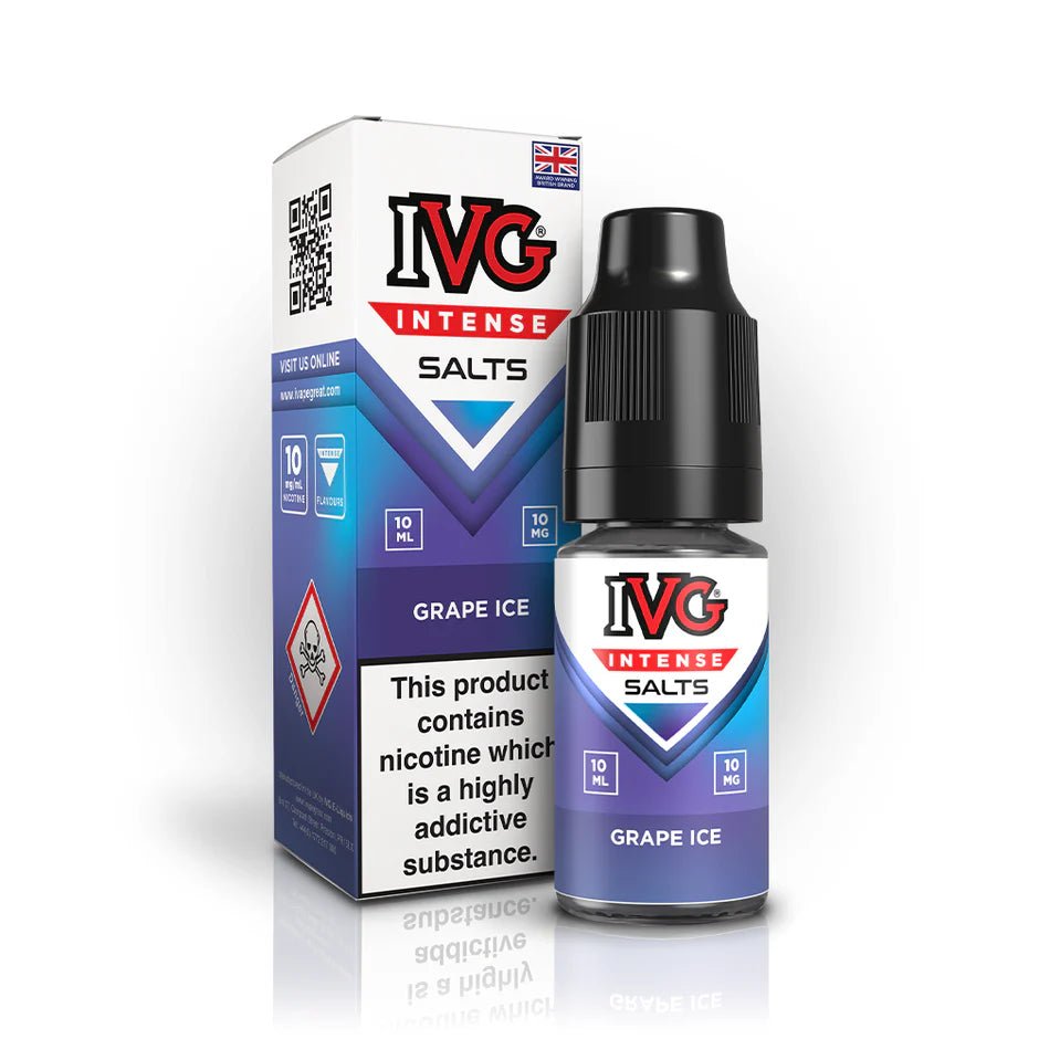 IVG Intense Nic Salts | Box of 10 - Eliquid Base - Grape Ice