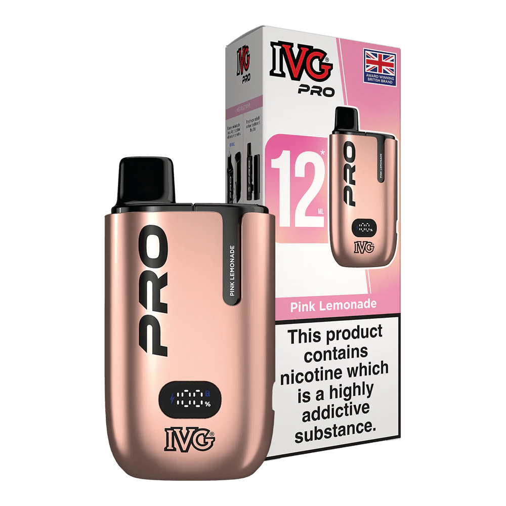 IVG Pro 12 Pre - Filled Pod Kit | Pack of 10 - Eliquid Base - Pink Lemonade