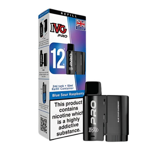 IVG Pro 12 Prefilled Pods - Box of 5 - Eliquid Base - Blue Sour Raspberry