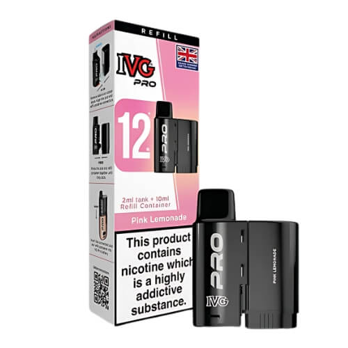 IVG Pro 12 Prefilled Pods - Box of 5 - Eliquid Base - Pink Lemonade