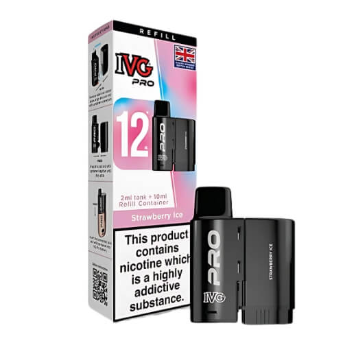 IVG Pro 12 Prefilled Pods - Box of 5 - Eliquid Base - Strawberry Ice