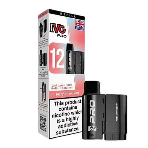 IVG Pro 12 Prefilled Pods - Box of 5 - Eliquid Base - Fizzy Strawberry