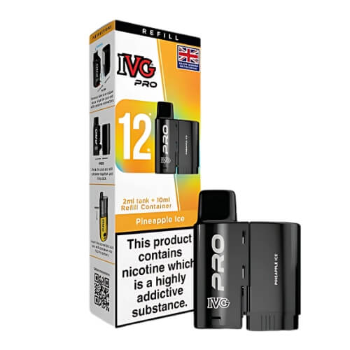 IVG Pro 12 Prefilled Pods - Box of 5 - Eliquid Base - Pineapple Ice