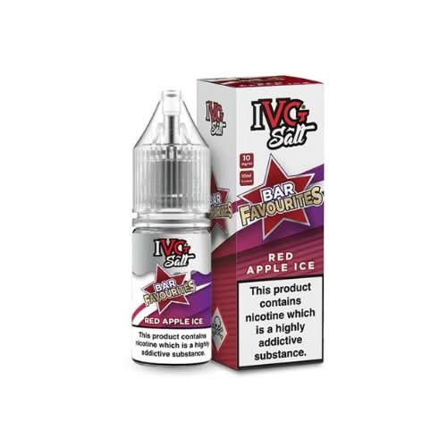 IVG Salts 10ml IVG Bar Favourites - Pack of 10 - Eliquid Base - Red Apple Ice