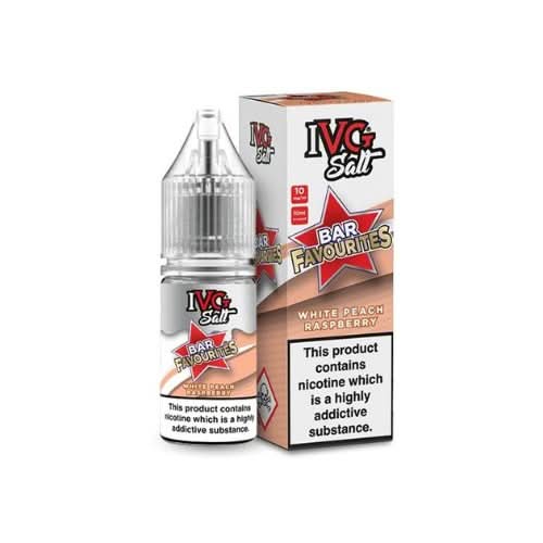 IVG Salts 10ml IVG Bar Favourites - Pack of 10 - Eliquid Base - White Peach Raspberry