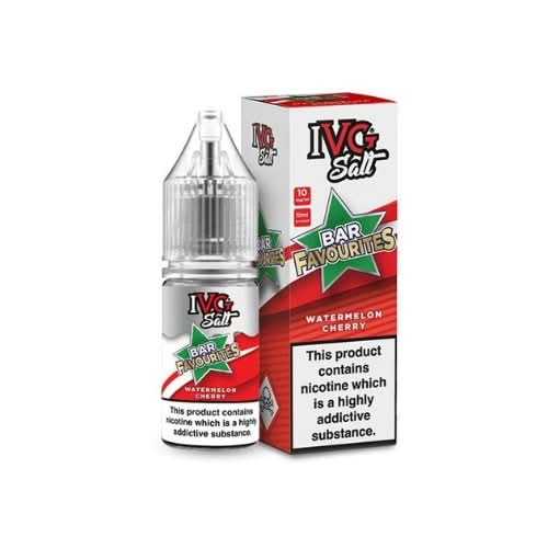 IVG Salts 10ml IVG Bar Favourites - Pack of 10 - Eliquid Base - Watermelon Cherry