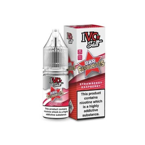 IVG Salts 10ml IVG Bar Favourites - Pack of 10 - Eliquid Base - Strawberry Raspberry
