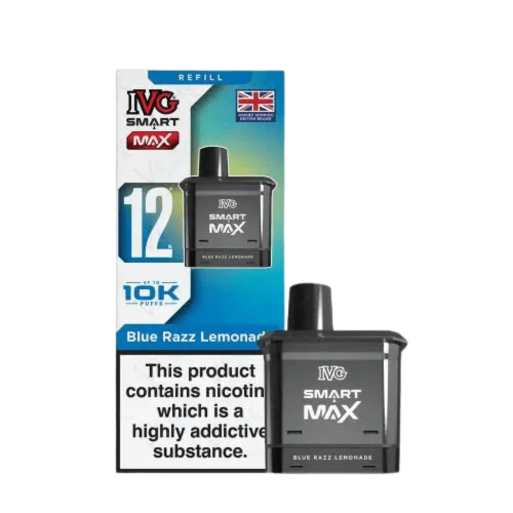 IVG Smart Max 10,000 Prefilled Pods - Eliquid Base - Blue Razz Lemonade