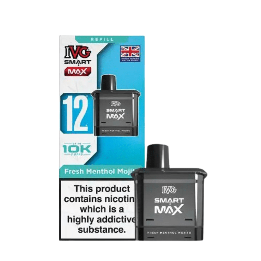 IVG Smart Max 10,000 Prefilled Pods - Eliquid Base - Fresh Menthol Mojito