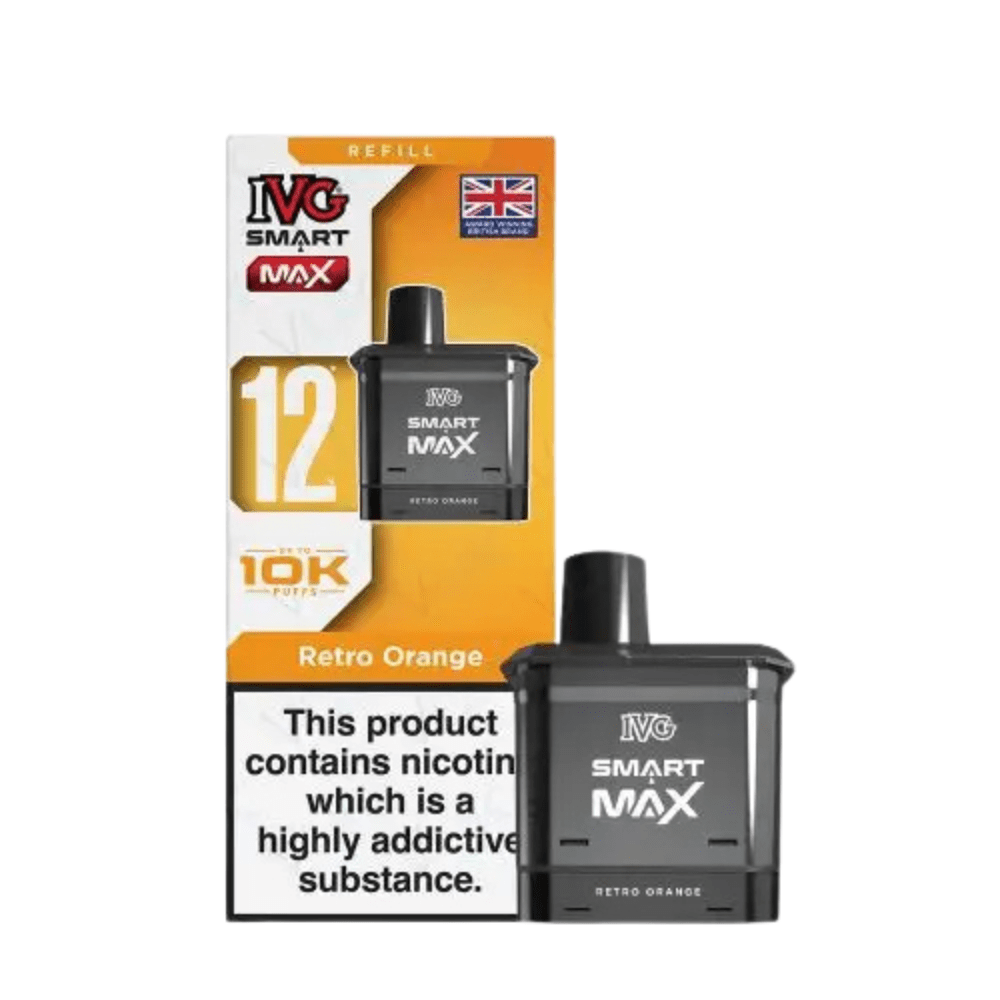 IVG Smart Max 10,000 Prefilled Pods - Eliquid Base - Retro Orange
